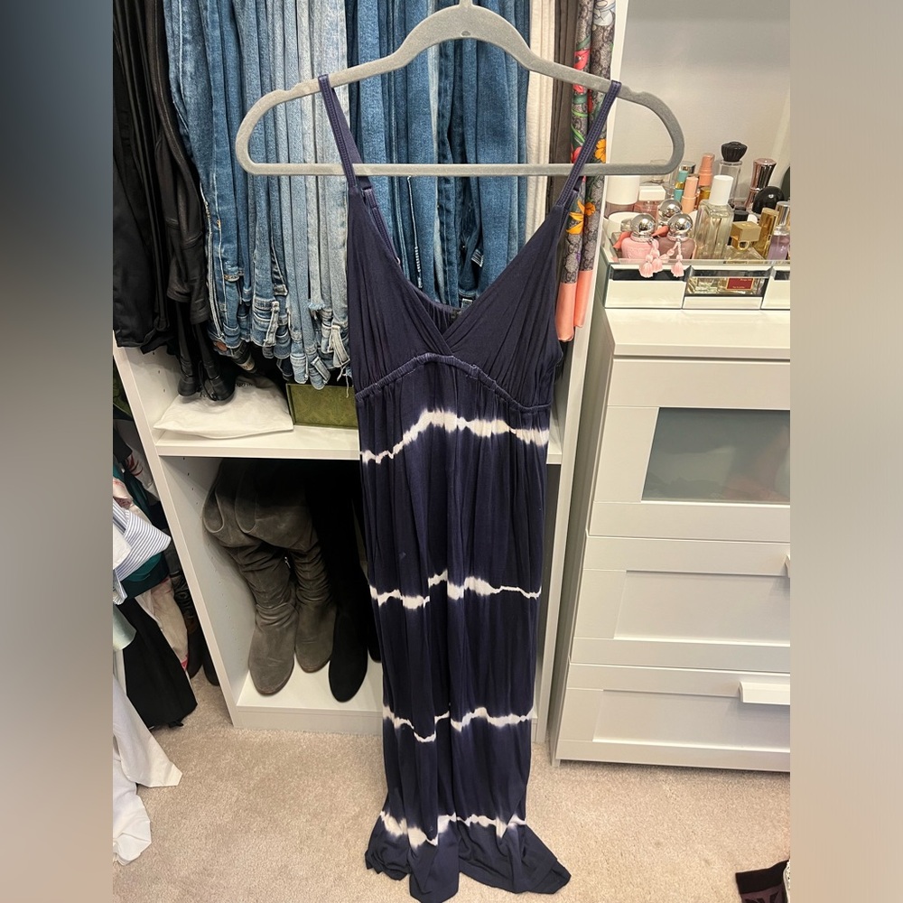 Raviya Tie Die Navy Maxi Dress